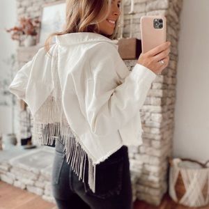 NWT Open Back Flashville Jacket in White